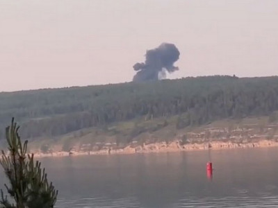 Момент крушения Ту-22М3 в Иркутской области попал в кадр