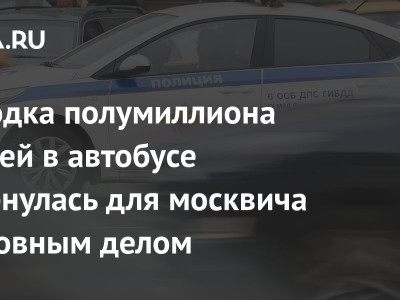 Находка полумиллиона рублей в автобусе обернулась для москвича уголовным делом