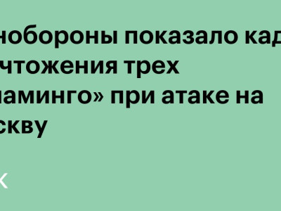 Минобороны показало кадры уничтожения трех «Фламинго» при атаке на Москву