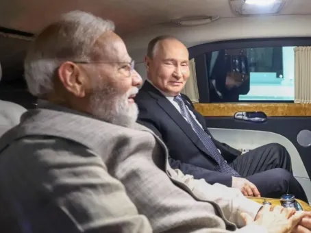 Моди опубликовал фотографию с Путиным в автомобиле