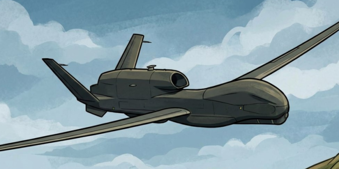 Беспилотник НАТО RQ-4D Phoenix патрулирует территорию над Чёрным морем