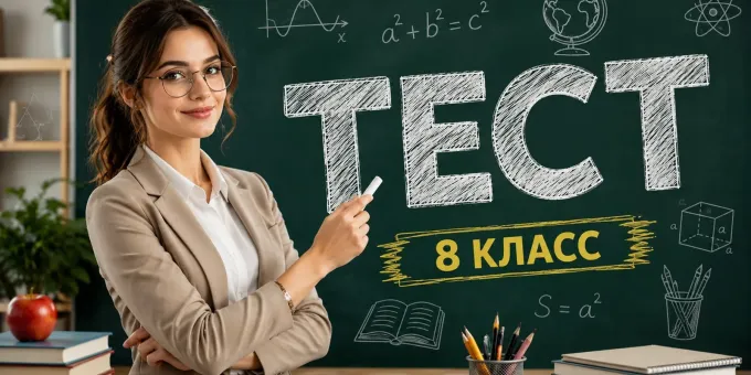 Тест по вопросам для 8 класса. Докажите, что знаете не меньше обычного школьника